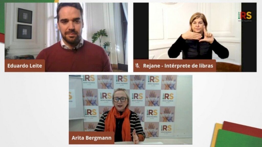 Reprodução - Governador Leite, juntamente com a secretária Arita, reiterou o compromisso de manter a regularidade dos pagamentos na saúde