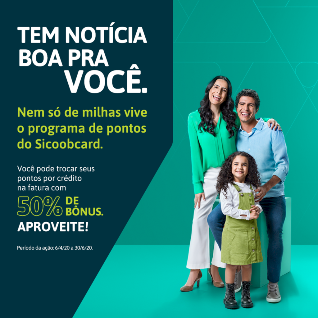 PROGRAMA DE PONTOS DO SICOOBCARD GANHA BÔNUS PARA DESCONTO NA FATURA
