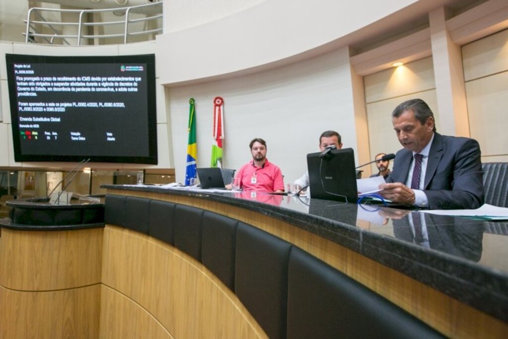 Rodolfo Espínola/Agência AL - Presidente Julio Garcia conduz mais uma sessão virtual da Alesc