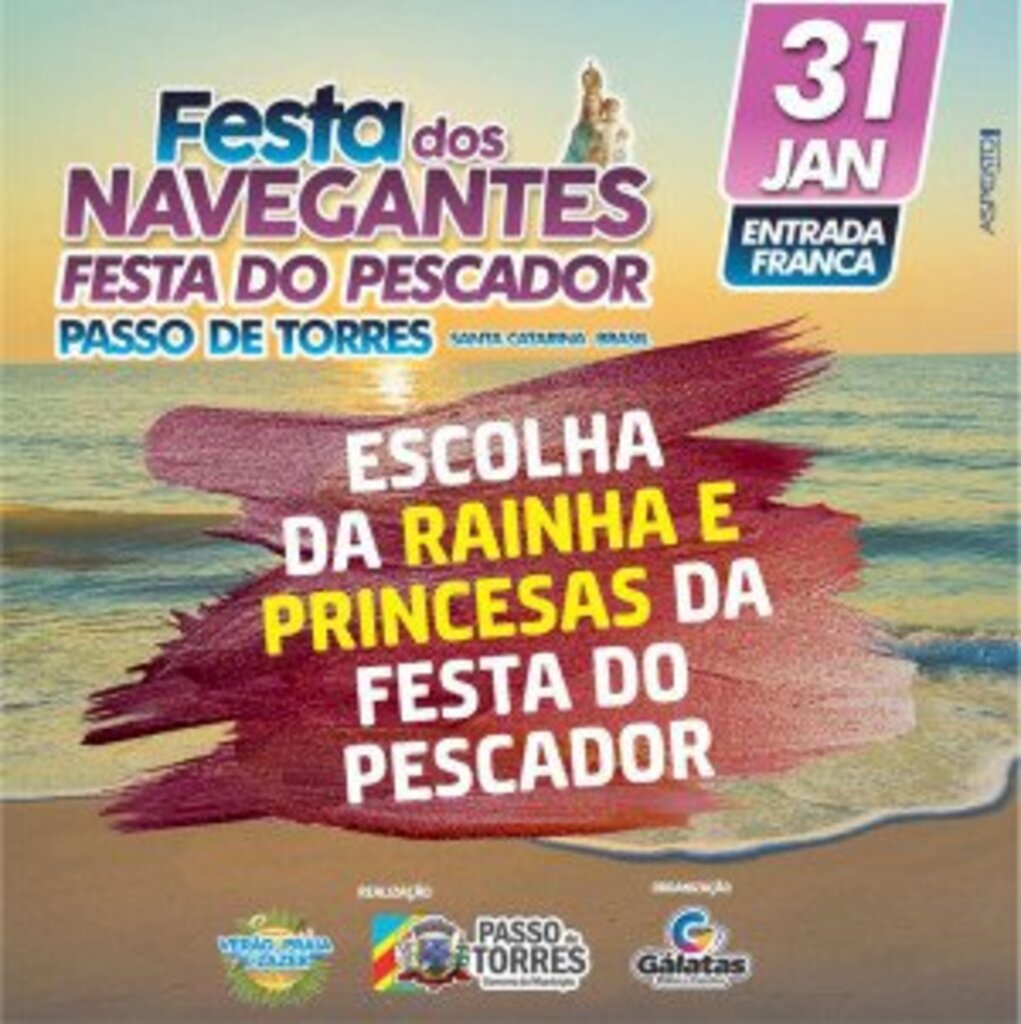 ESCOLHA DA RAINHA E PRINCESAS DA FESTA DO PESCADOR NO DIA 31/JANEIRO
