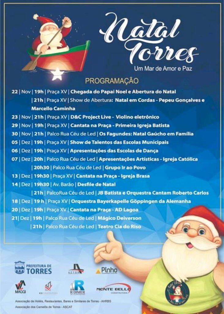 PREFEITURA  DE TORRES PROMOVE NATAL 'UM MAR DE AMOR E PAZ'