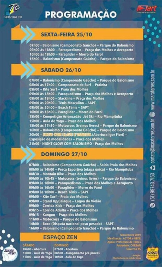 VEM AÍ A 2ª EDIÇÃO DO MARATORRES - A MAIOR MARATONA ESPORTIVA  DO RIO GRANDE DO SUL