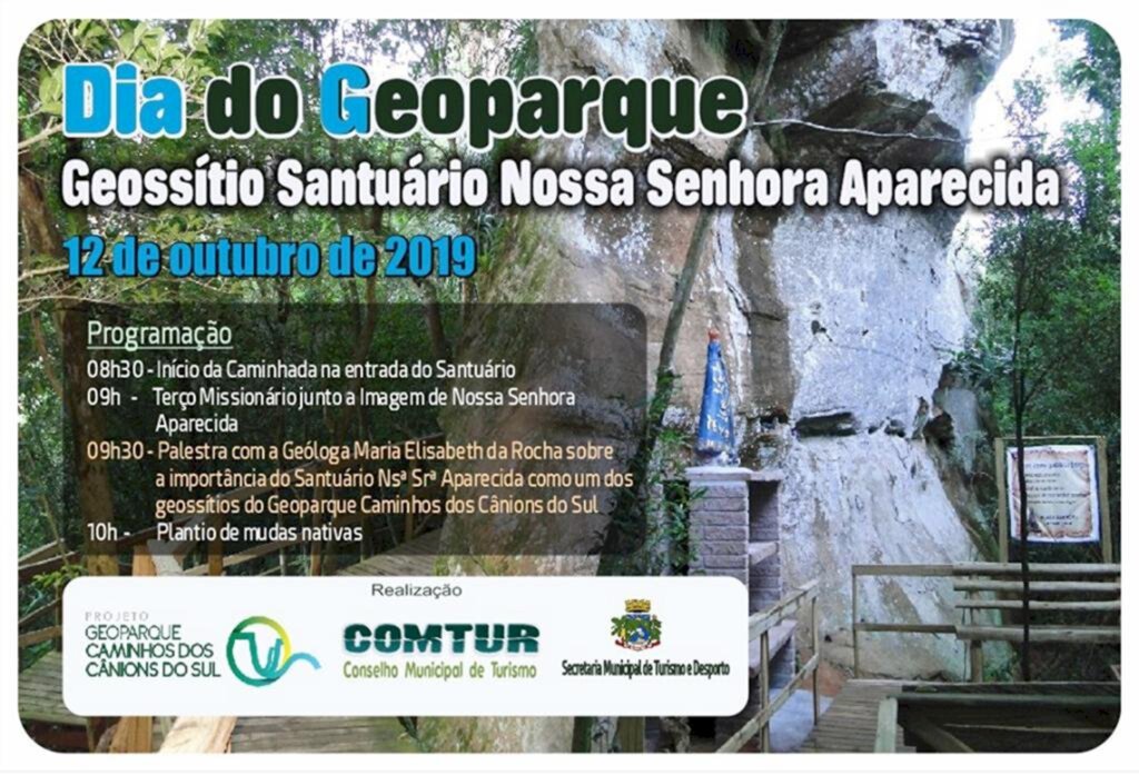 COMTUR REALIZA 'DIA DO GEOPARQUE' NO  SANTUÁRIO NOSSA SENHORA APARECIDA DE MAMPITUBA