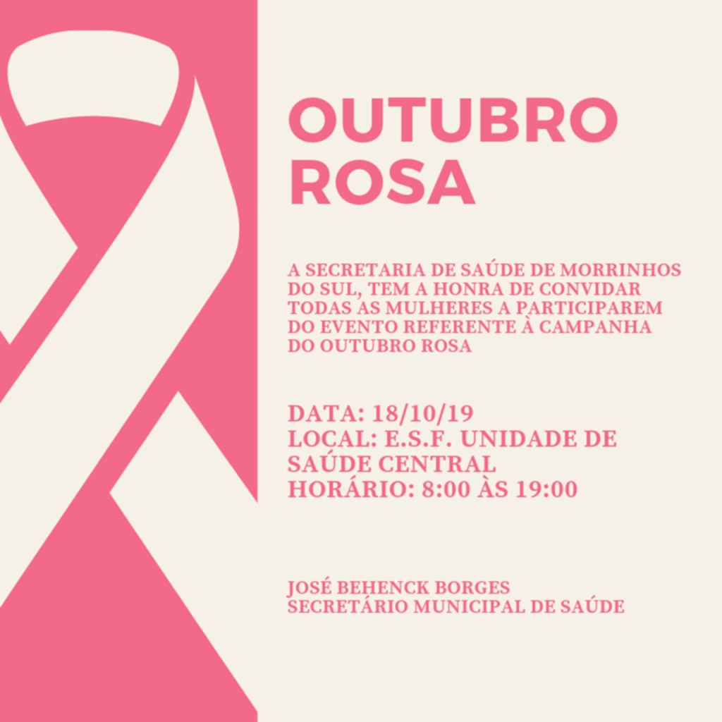 PREFEITURA PROMOVE AÇÃO  ESPECIAL PARA O OUTUBRO ROSA  EM MORRINHOS DO SUL