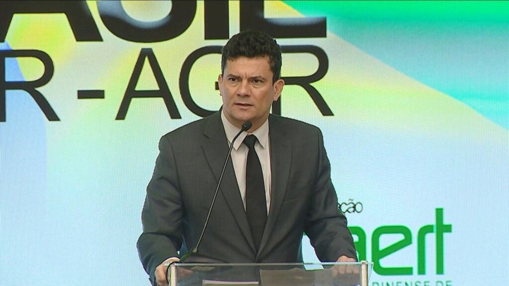 Reprodução/NSC TV - Sérgio Moro participou de evento em Florianópolis