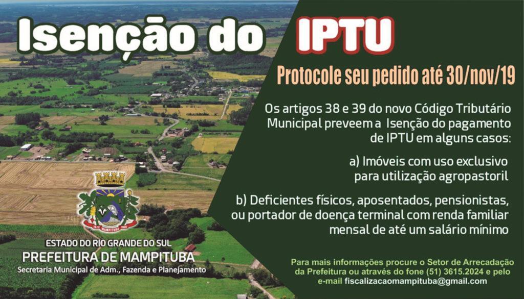 MAMPITUBENSES TEM ATÉ 15 DE SETEMBRO PARA RENEGOCIAR DÍVIDAS COM O MUNICÍPIO