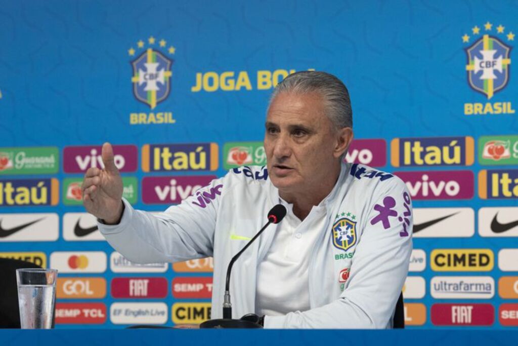 Lucas Figueiredo/CBF - Técnico Tite mantem segredo sobre a escalação da seleção para a partida contra a Argentina