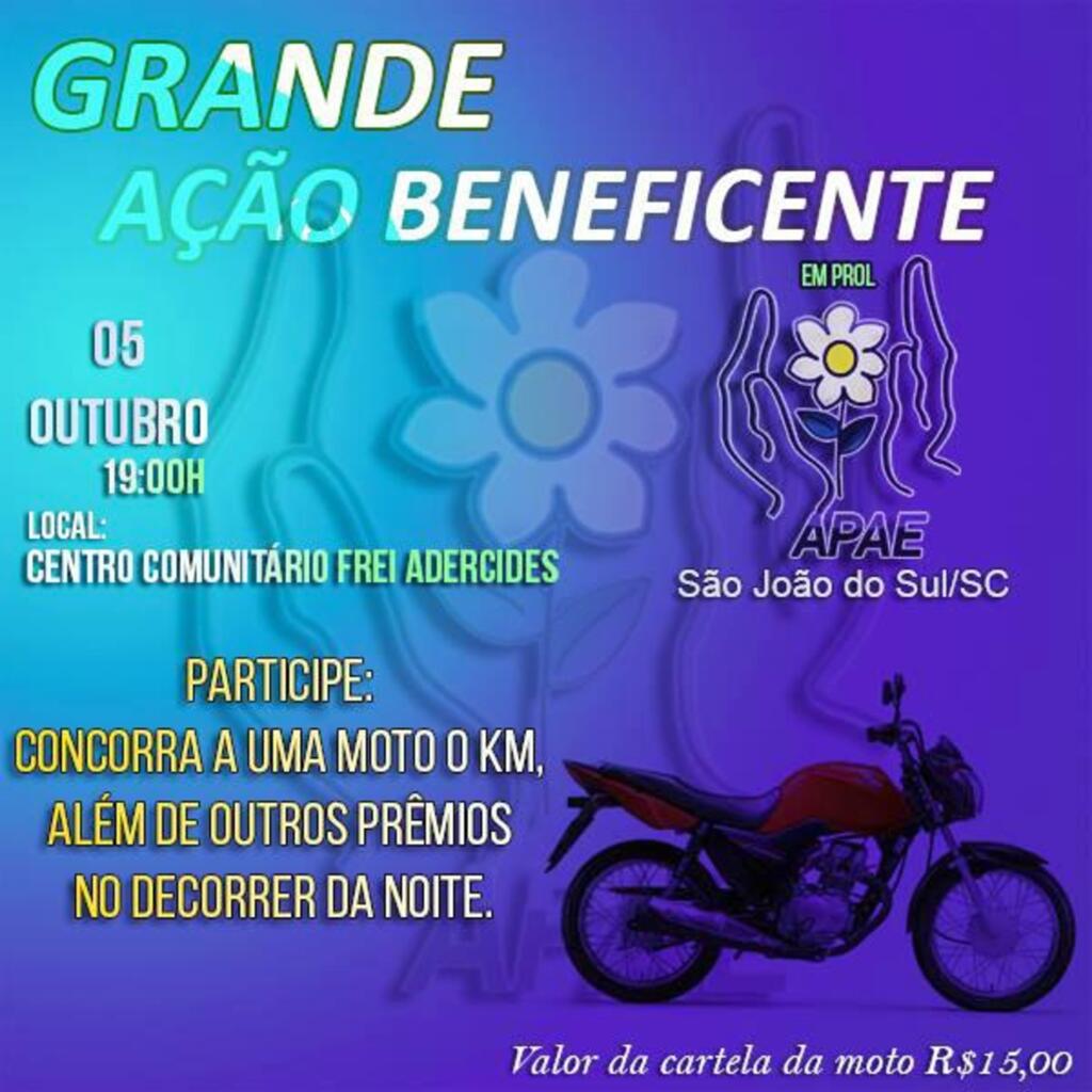 VEM AÍ MAIS UMA GRANDE PROMOÇÃO DA APAE DE  SÃO JOÃO DO SUL