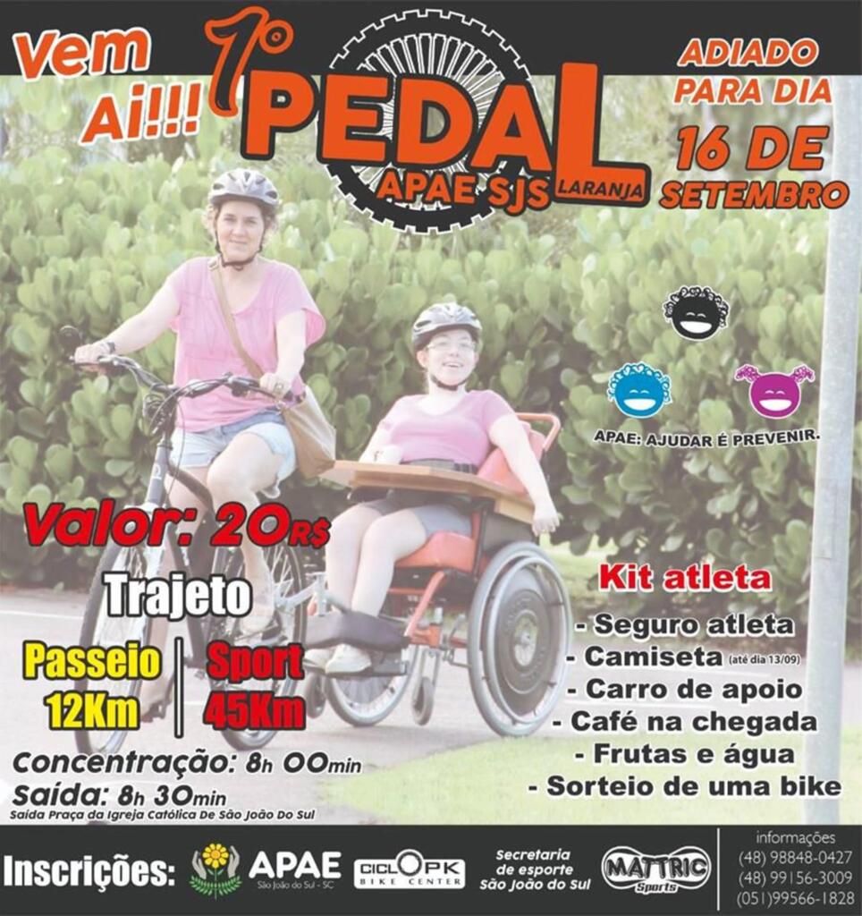 1º PEDAL LARANJA DA APAE ACONTECE DOMINGO (16)