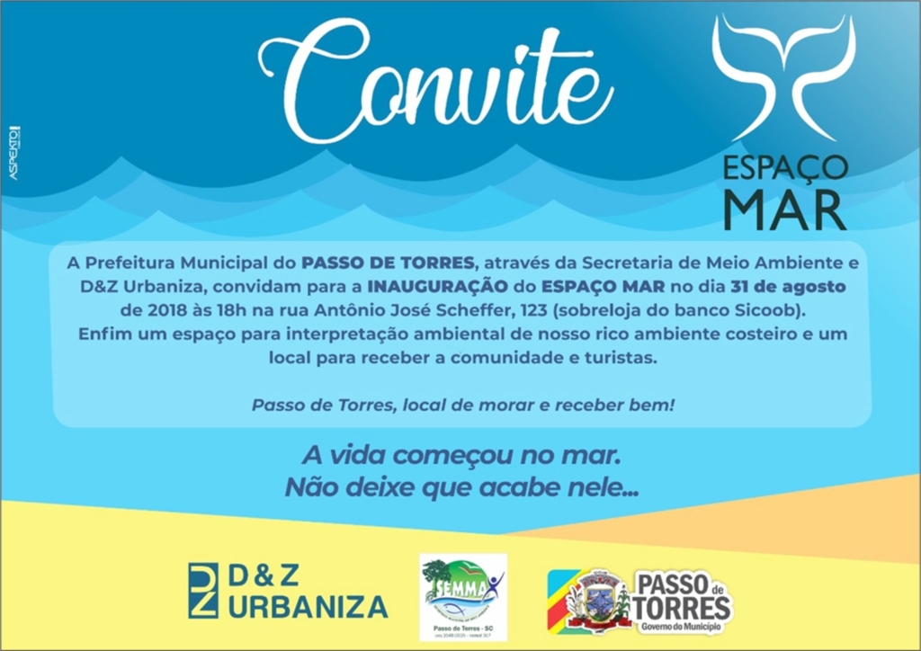 ESPAÇO MAR SERÁ INAUGURADO NO MUNICÍPIO