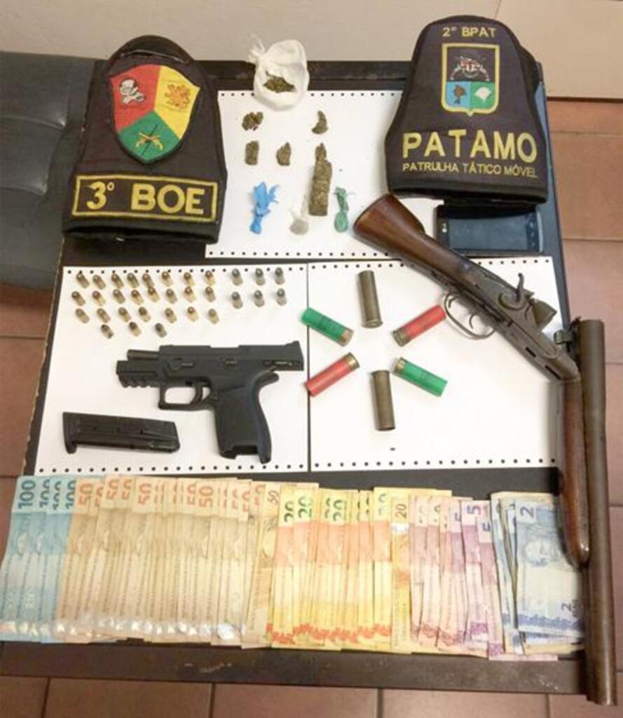BM DE TORRES PRENDE INDIVÍDUO POR POSSE DE ARMAS E TRÁFICO DE DROGAS
