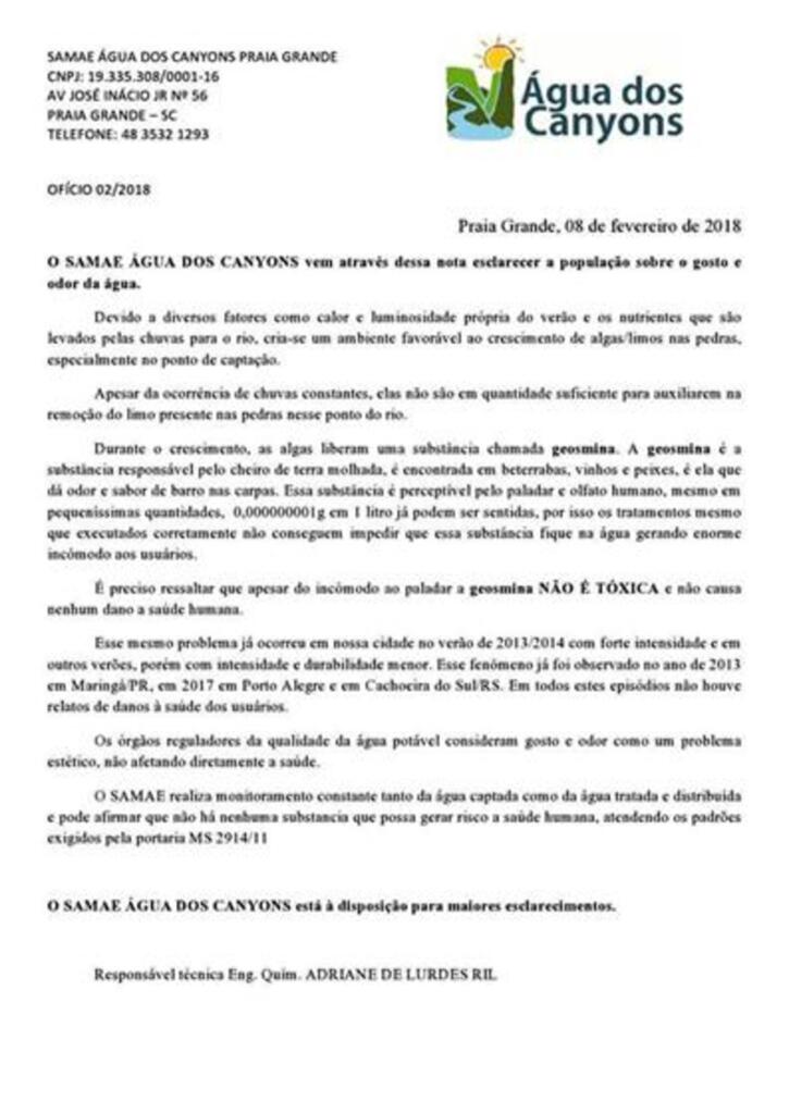 SAMAE ALEGA QUE PROLIFERAÇÃO DE ALGAS É A CAUSA NO GOSTO DA ÁGUA EM PRAIA GRANDE