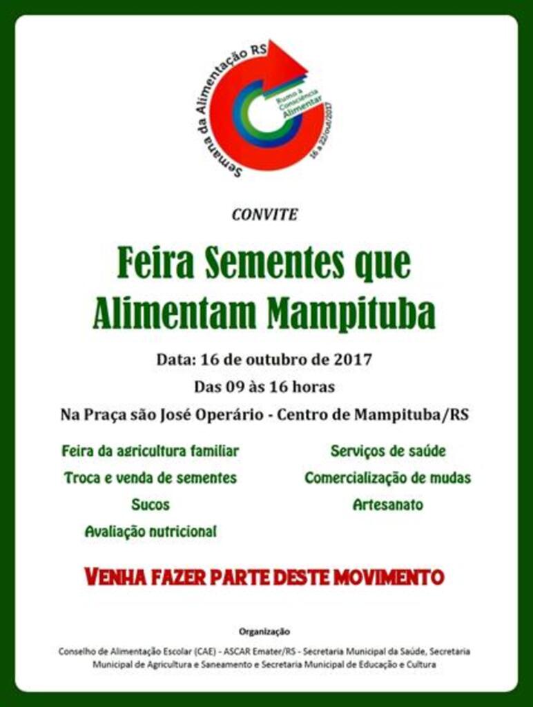 MAMPITUBA REALIZA  FEIRA DA ALIMENTAÇÃO SAUDÁVEL