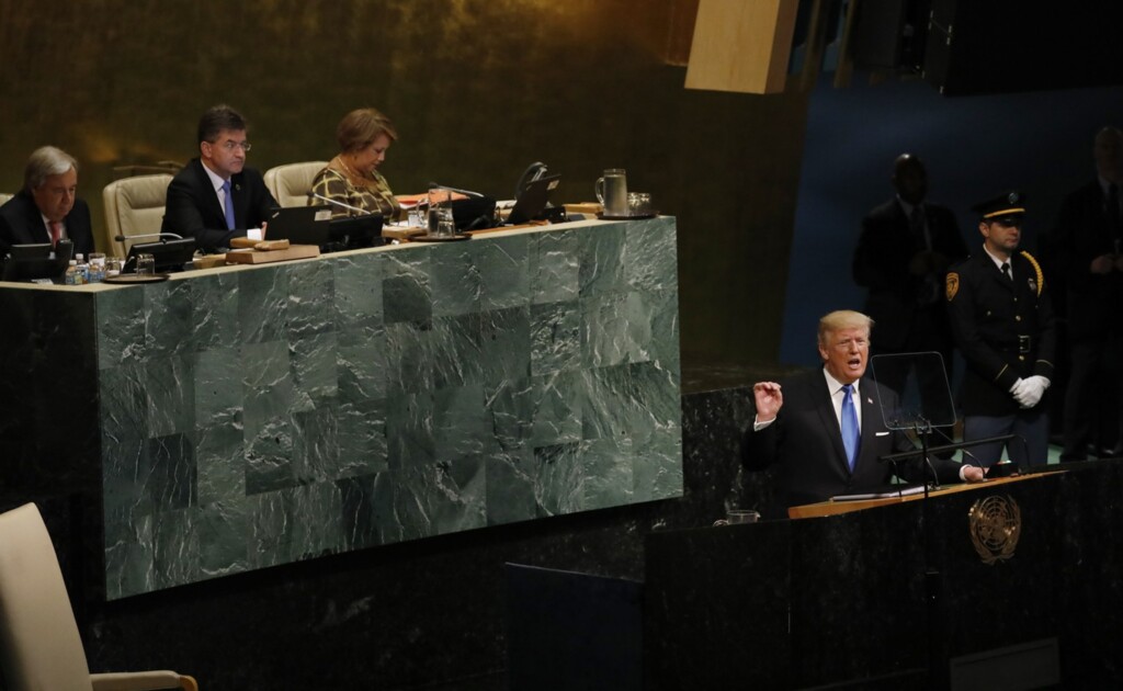  - Donald Trump discursa durante 72ª Assembleia Geral das Nações Unidas (Foto: Shannon Stapleton/Reuters)