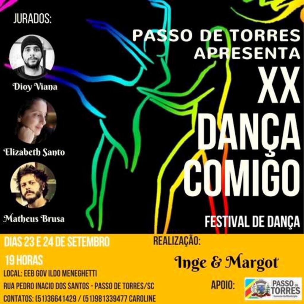 'XX DANÇA COMIGO' SERÁ REALIZADO EM PASSO DE TORRES
