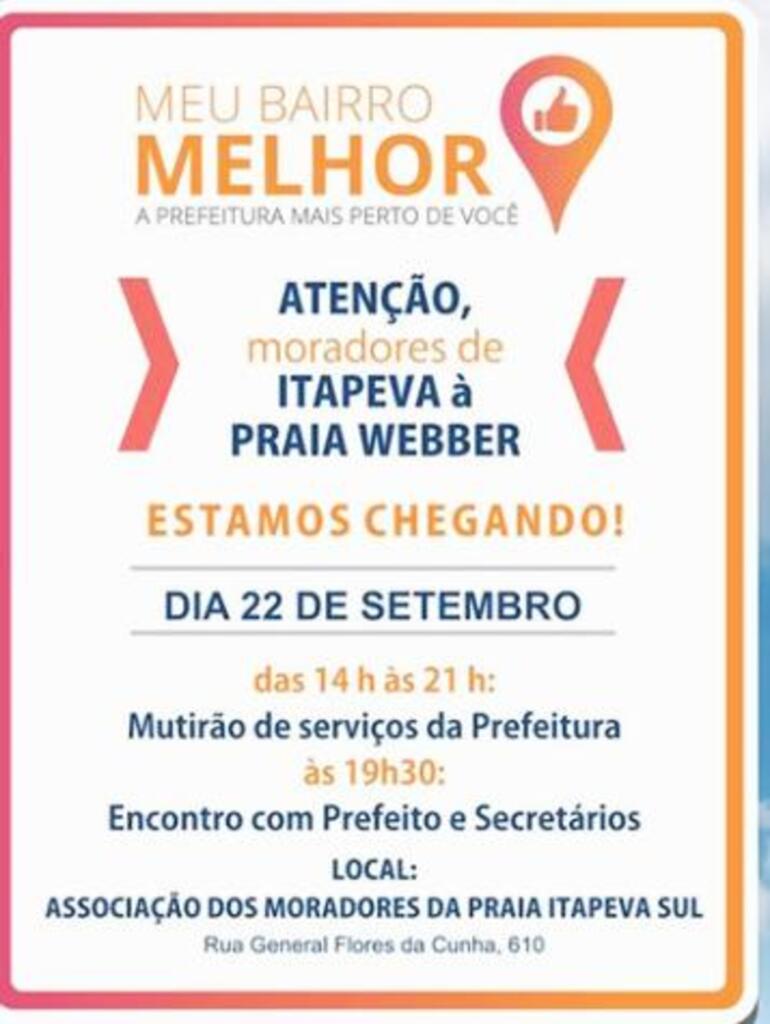 'MEU BAIRRO MELHOR'  TERÁ A 3ª EDIÇÃO EM TORRES