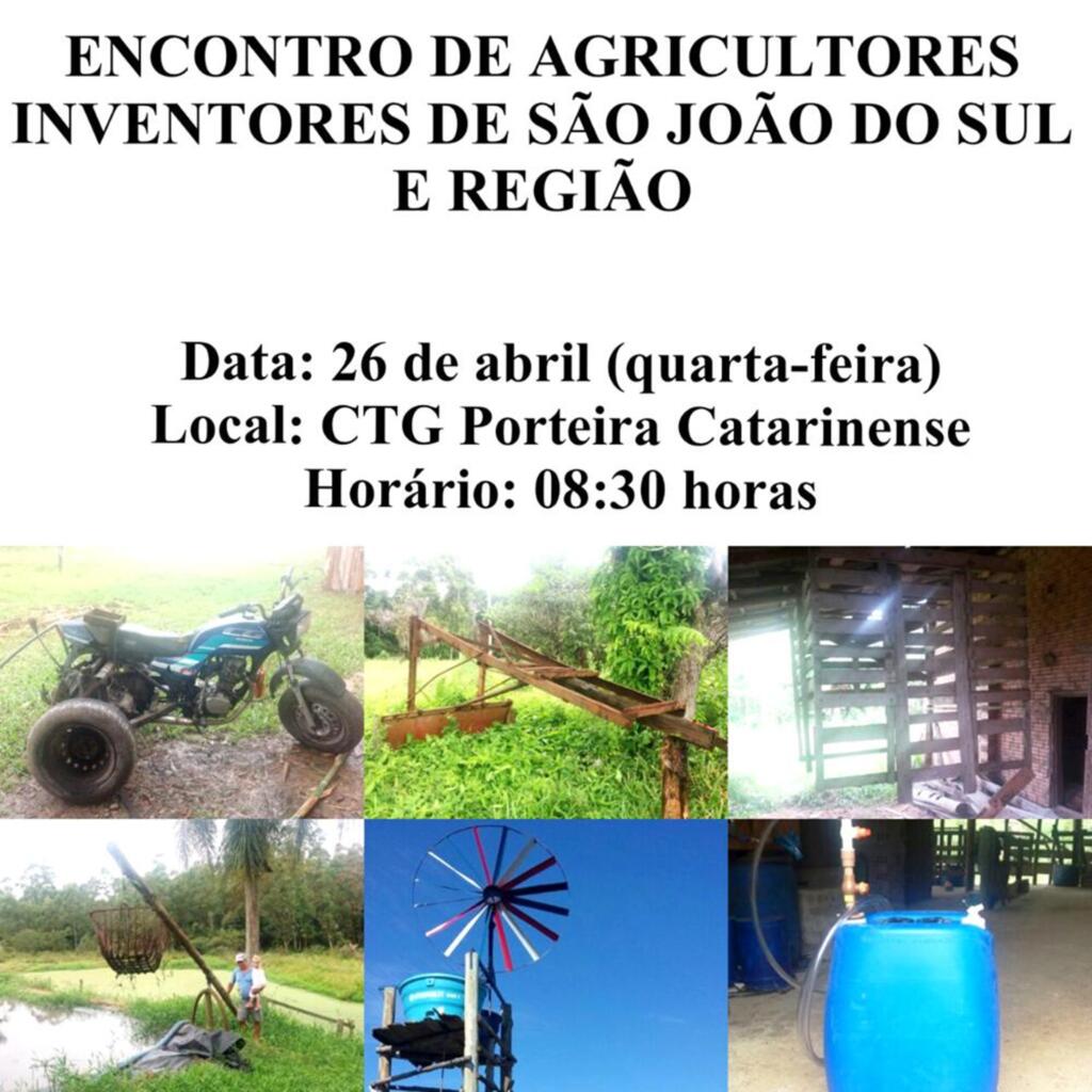 TUDO PRONTO PARA O ENCONTRO  DE AGRICULTORES INVENTORES  DE SÃO JOÃO DO SUL E REGIÃO