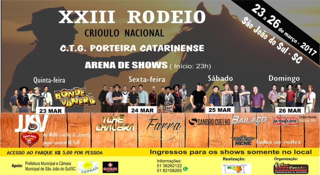 C.T.G. PORTEIRA CATARINENSE PREPARA O XXIII RODEIO CRIOULO NACIONAL