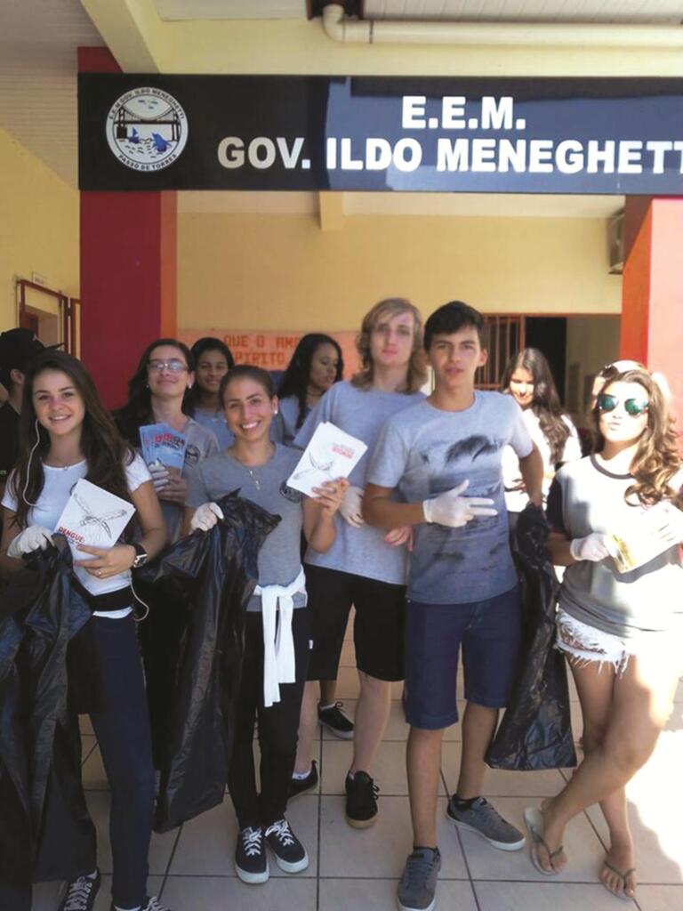 ESCOLA GOVERNADOR ILDO MENEGHETTI DE  PASSO DE TORRES REALIZA AÇÕES CONTRA DENGUE