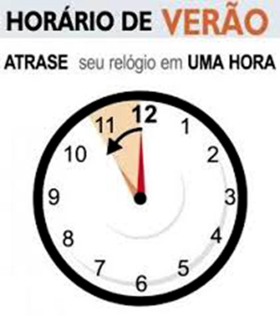 HORÁRIO DE VERÃO TERMINA NESTE SÁBADO, DIA 20 DE FEVEREIRO À MEIA NOITE
