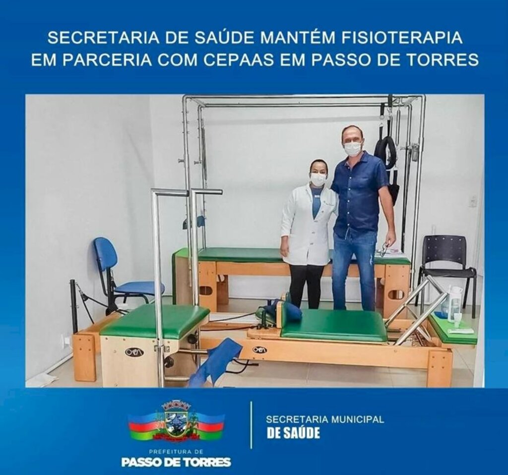 SECRETARIA DA SAÚDE DE PASSO DE TORRES MANTÉM  FISIOTERAPIA EM PARCERIA COM A CEPAAS