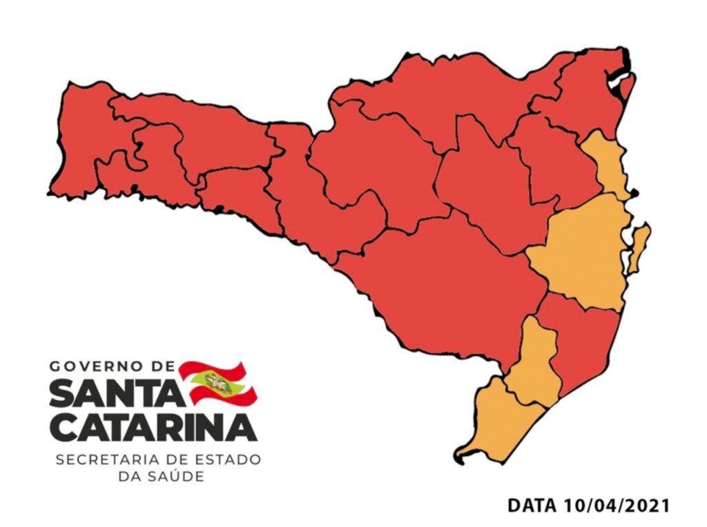 SC TEM 12 REGIÕES EM RISCO GRAVÍSSIMO E QUATRO EM RISCO GRAVE