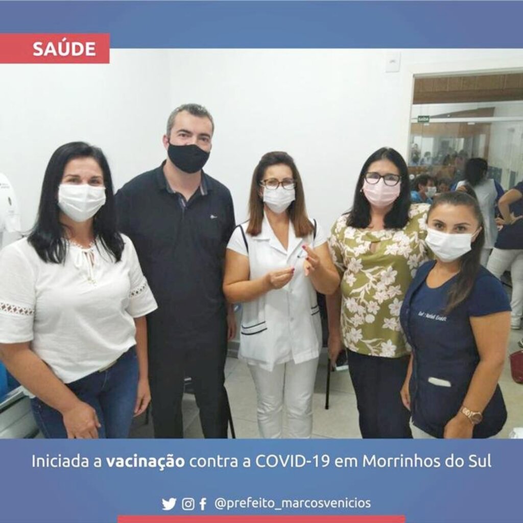 INICIADA A VACINAÇÃO CONTRA A COVID-19 EM MORRINHOS DO SUL