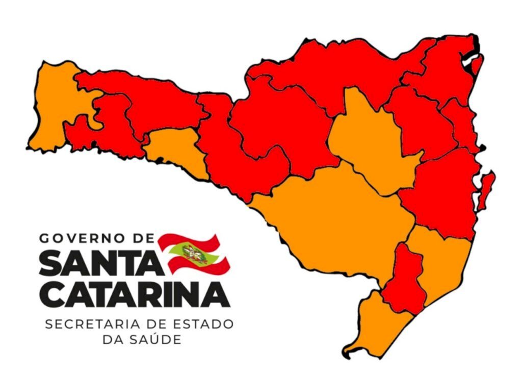 SC TEM 10 REGIÕES EM RISCO GRAVÍSSIMO PARA COVID-19