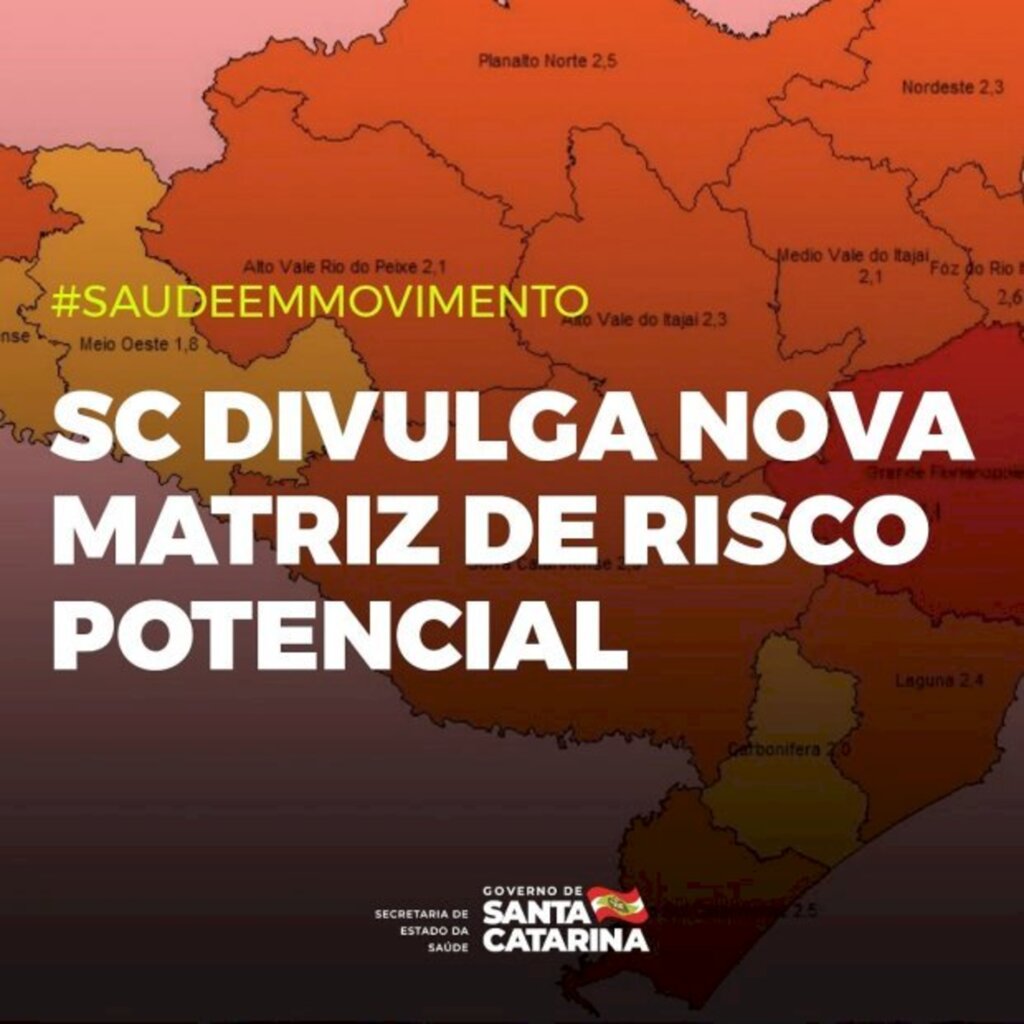 NOVA MATRIZ DE RISCO TRAZ GRANDE FLORIANÓPOLIS EM ESTADO GRAVÍSSIMO