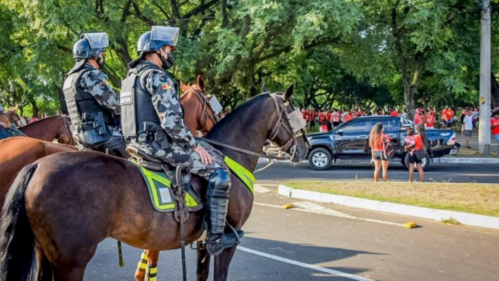 Divulgação BM - Forças táticas dos seis Batalhões de Polícia Militar de Porto Alegre estão mobilizadas para o jogo entre Internacional e Grêmio