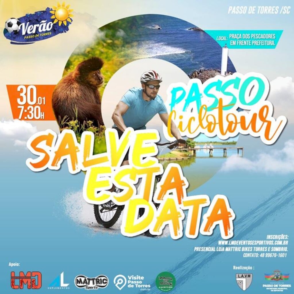 DOMINGO (30)  ACONTECE O 1º  PASSO CICLOTUR