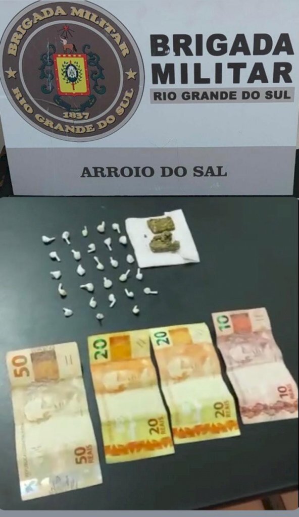 BRIGADA MILITAR PRENDE HOMEM POR TRÁFICO DE DROGAS EM ARROIO DO SAL