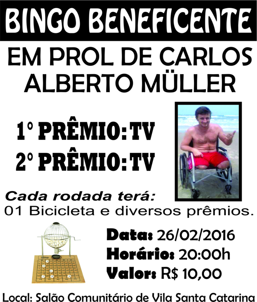 BINGO EM PROL DE CARLOS ALBERTO MÜLLER