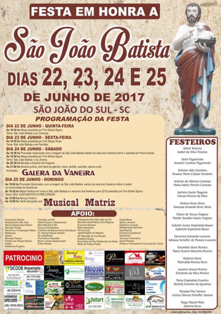 QUEIMA DA FOGUEIRA E MUITAS ATRAÇÕES MARCAM A FESTA DE SÃO JOÃO DO SUL