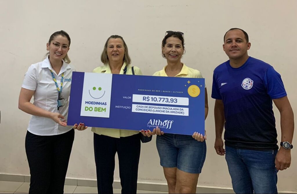 Campanha do Althoff destina mais de R$ 10 mil a Casa de Repouso