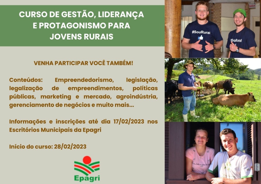 CURSO DE GESTÃO, LIDERANÇA E PROTAGONISMO PARA JOVENS RURAIS