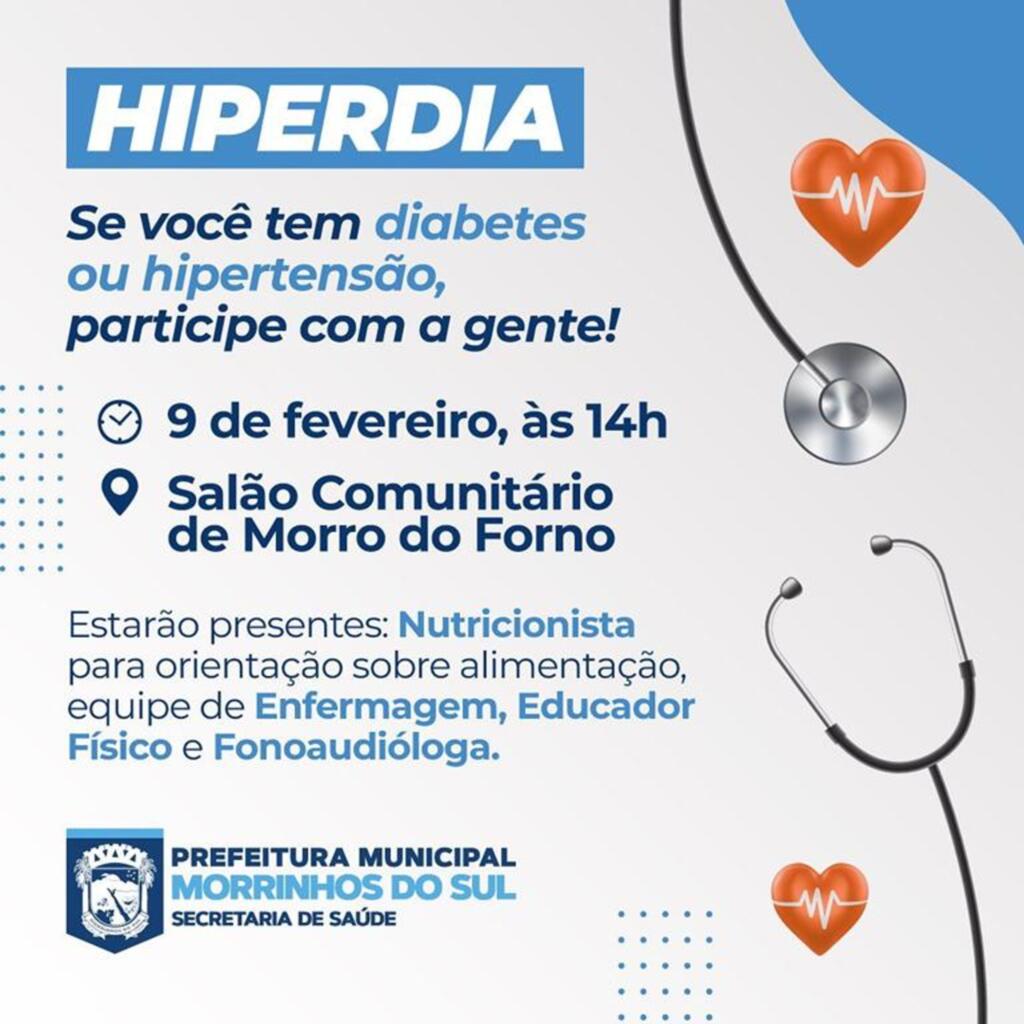 SECRETARIA DE SAÚDE DE MORRINHOS DO SUL LANÇA O PROJETO HIPERDIA