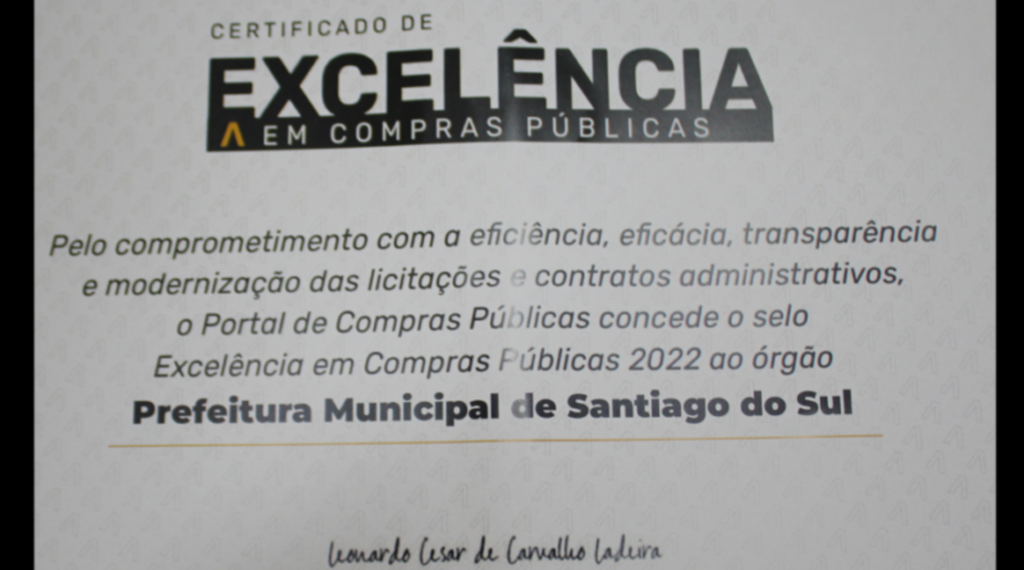 Certificado fomenta trabalhos