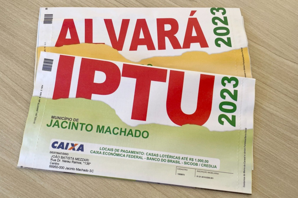 IPTU com 30% de desconto em cota única, em Jacinto Machado