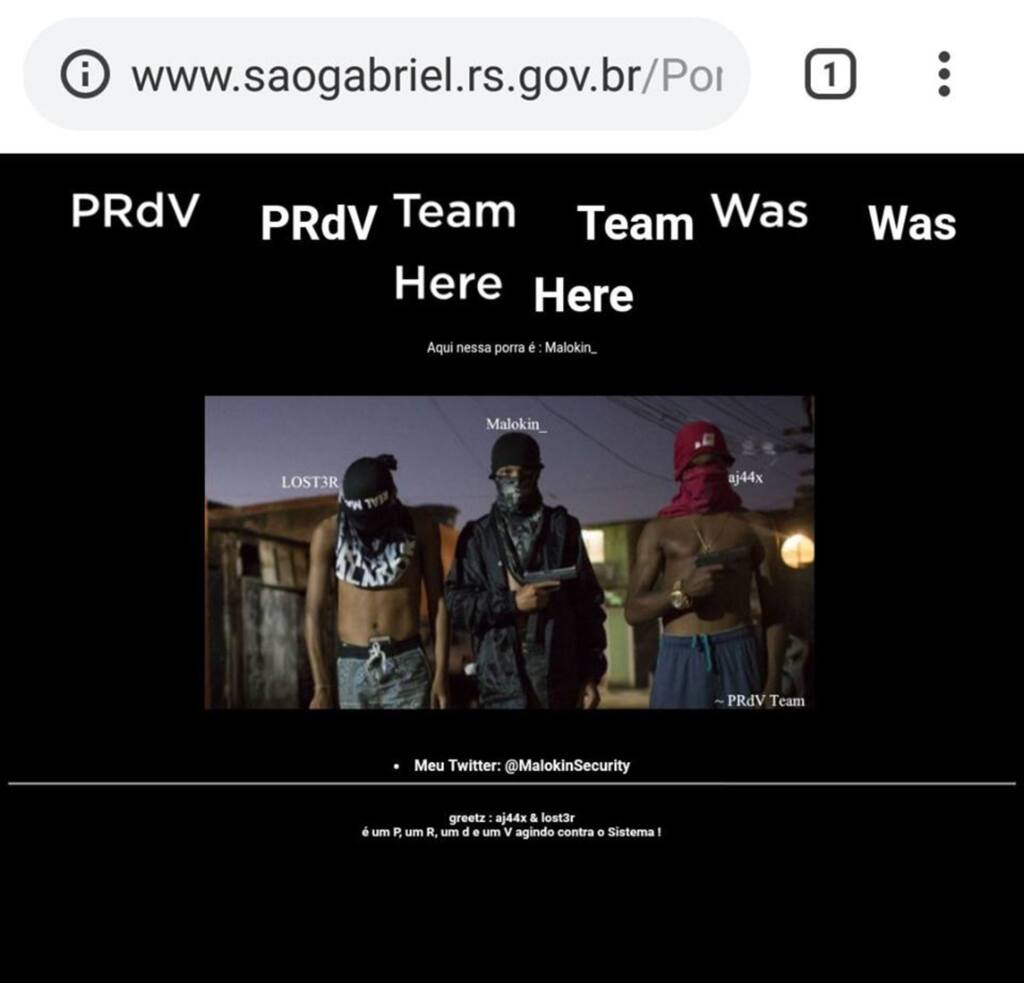 Site da prefeitura de São Gabriel é invadido por hackers