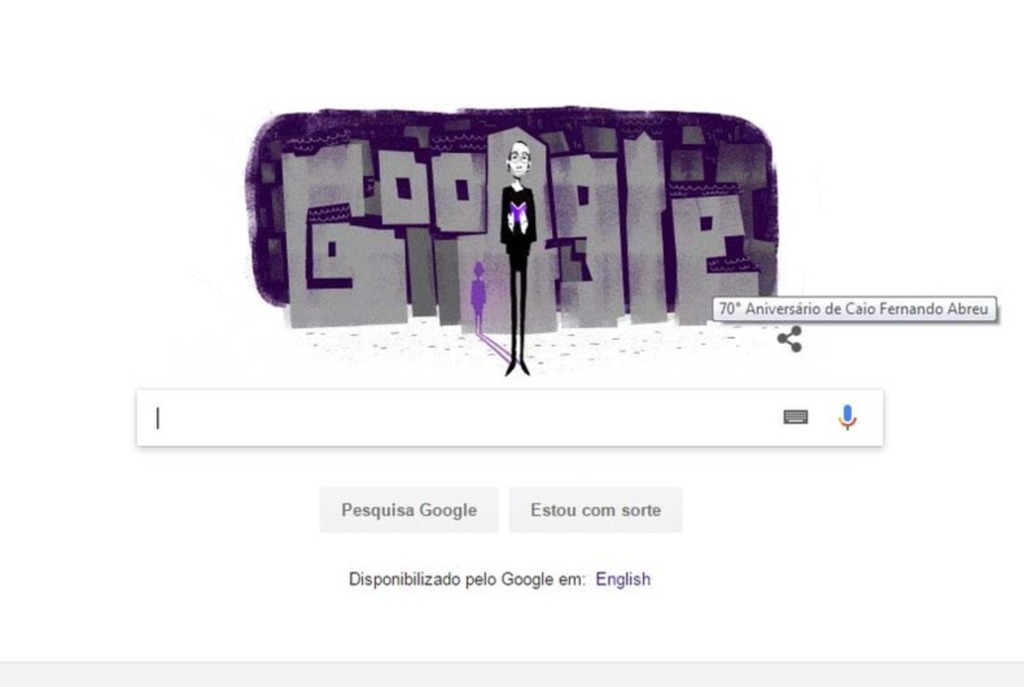 Google faz homenagem ao escritor santiaguense Caio Fernando Abreu