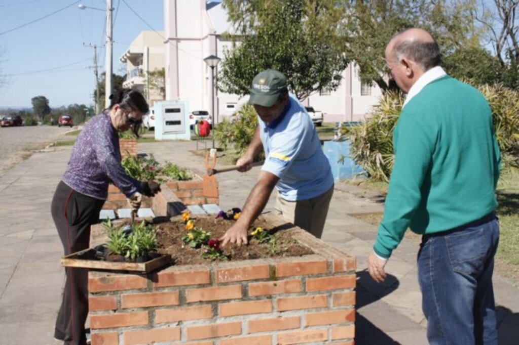 Prefeitura de Dilermando de Aguiar vai plantar flores nos canteiros centrais da cidade