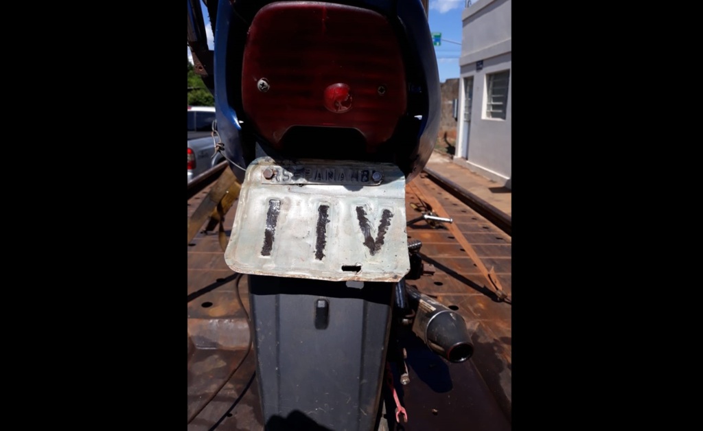 Motocicleta com placa adulterada é apreendida em Cruz Alta