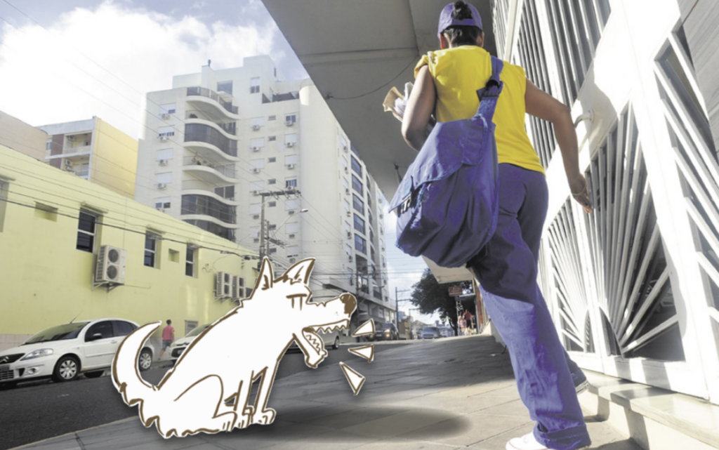 Foto: Jean Pimentel (Arquivo Diário) e Arte: Paulo Chagas - Histórias da profissão mostram que a relação entre cães e carteiros começa de forma negativa, mas pode terminar bem
