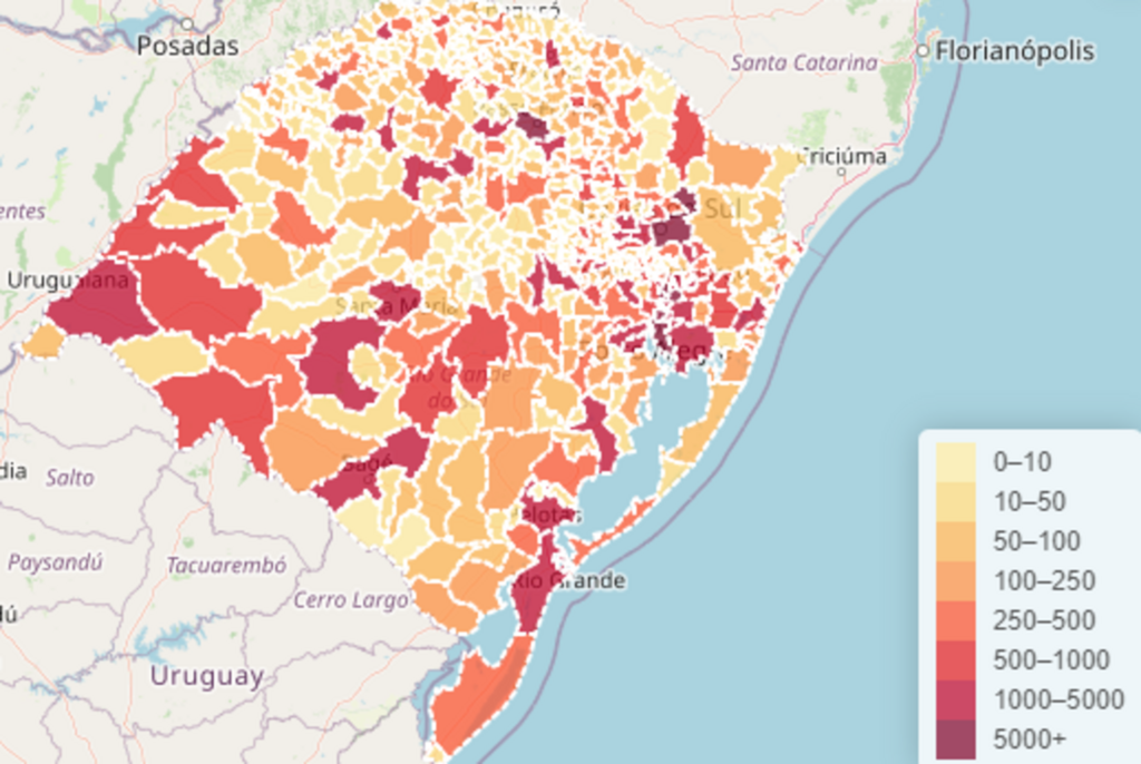 Boletim do RS registra mais 35 óbitos e 2.075 novos casos de Covid-19