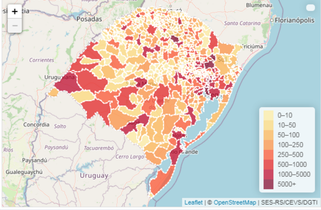 Com 37 novos óbitos, RS chega a 4.852 mortes associadas à Covid-19