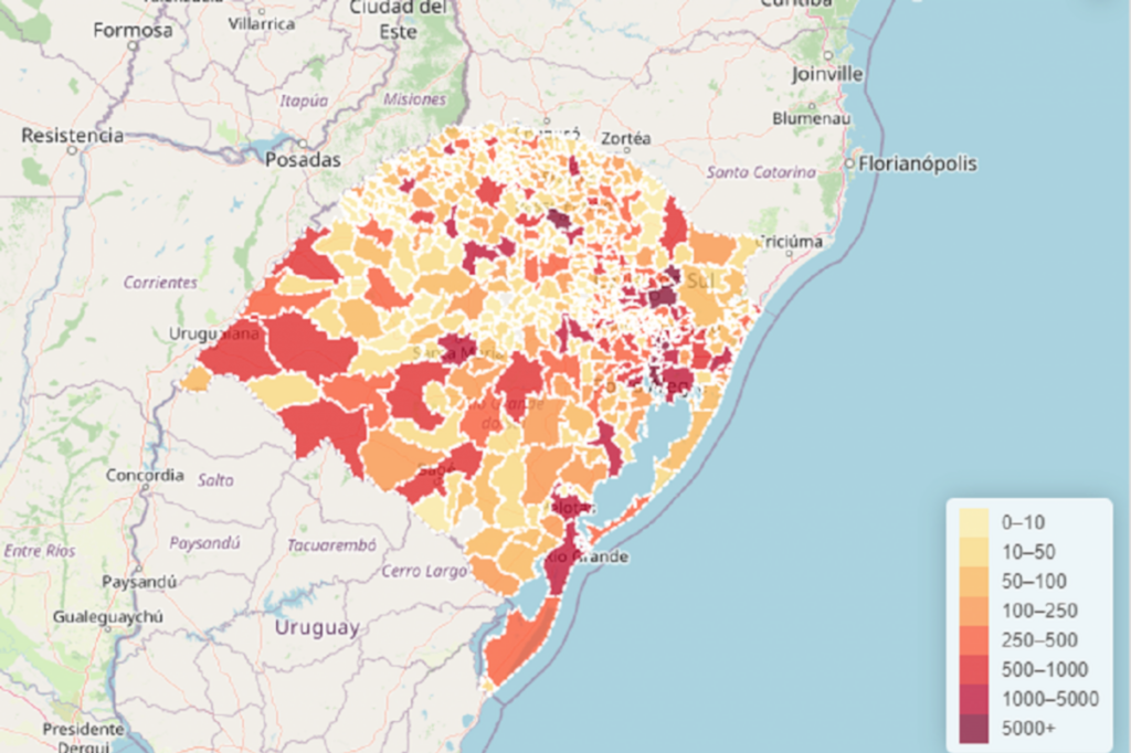 Boletim do RS registra mais 2.251 casos e 63 óbitos relacionados à Covid-19