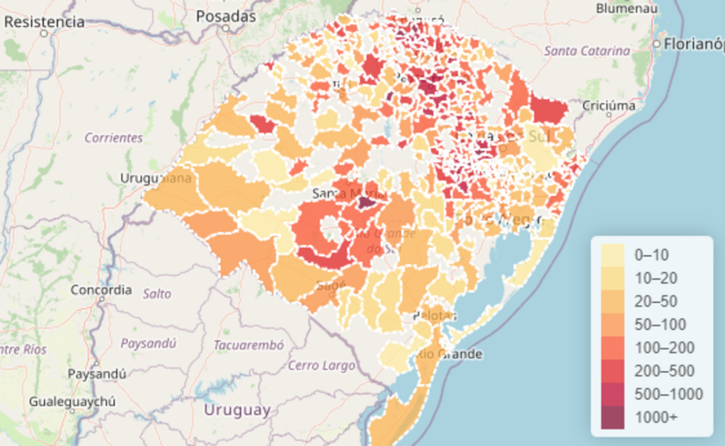 Mortes por coronavírus chegam a 344 no Rio Grande do Sul