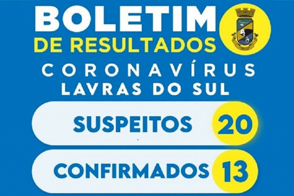 Lavras do Sul confirma mais sete casos de coronavírus