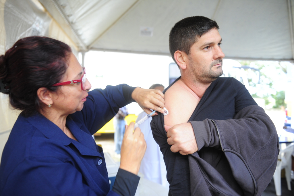 Foto: Renan Mattos (Diário) - No aniversário de Santa Maria teve mutirão de vacinação